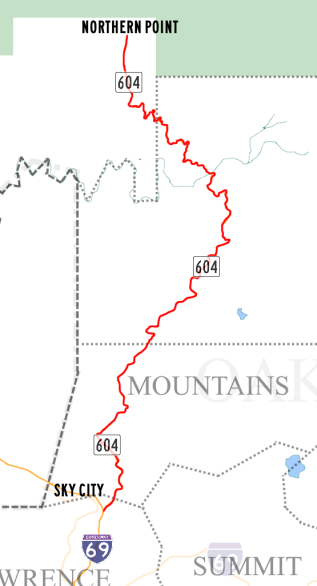 Map of OK 604
