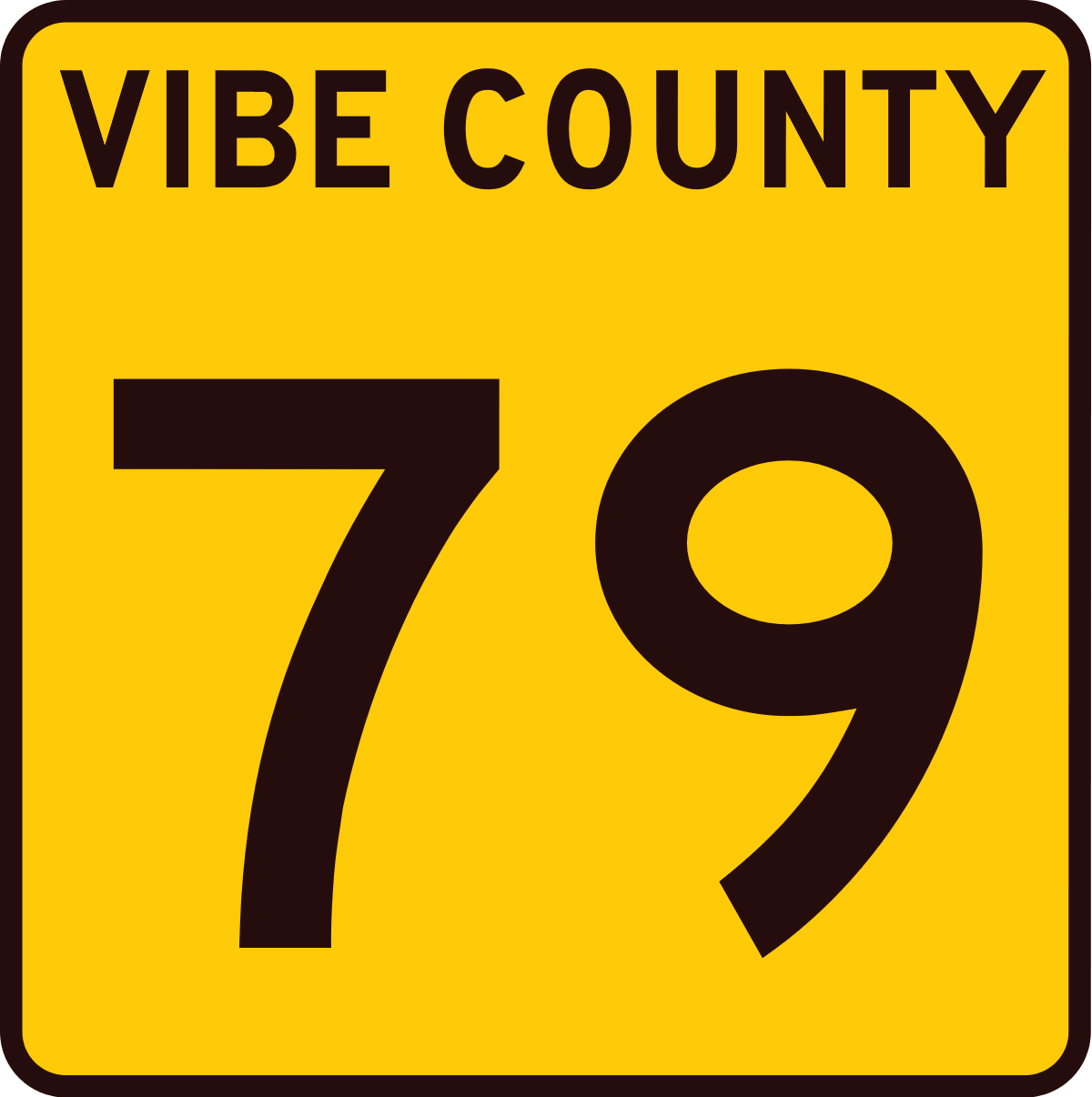Vibe County Highway 79 Shield