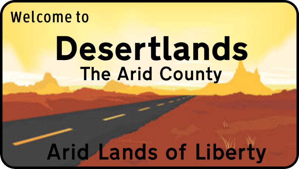 Desertlands Welcome Sign